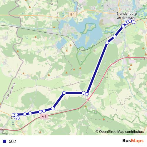 562 bus Line Map