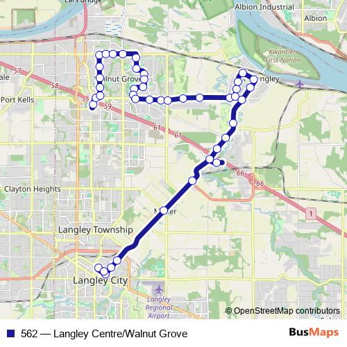 562 bus Line Map