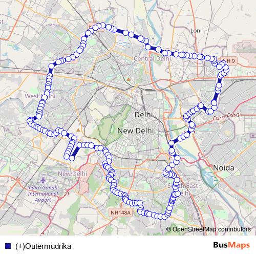 (+)Outermudrika bus Line Map