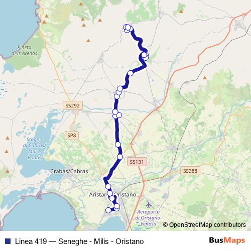Linea 419 bus Line Map