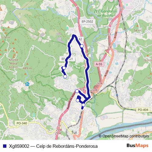 Xg859002 bus Line Map