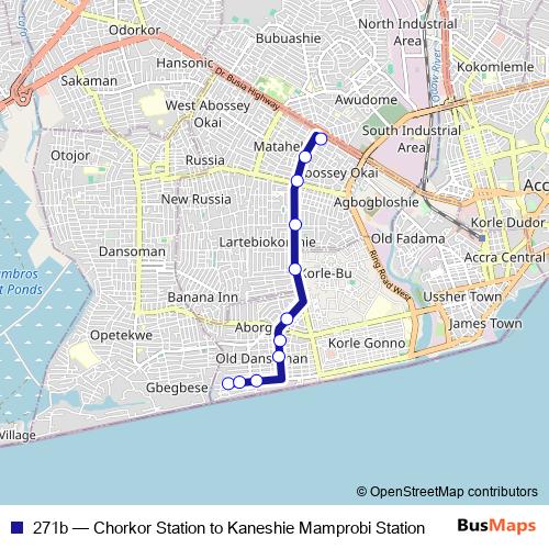 271b bus Line Map