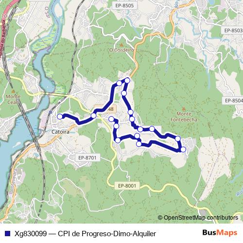 Xg830099 bus Line Map