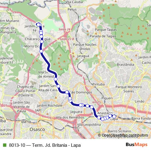 8013-10 bus Line Map