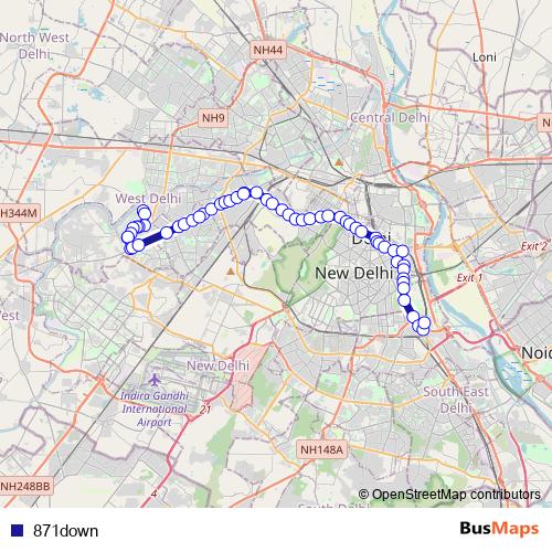 871down bus Line Map