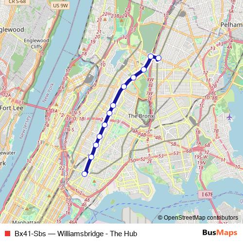 Bx41-Sbs bus Line Map