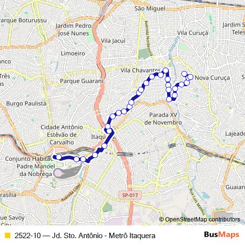 2522-10 bus Line Map