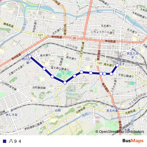 八９４ bus Line Map