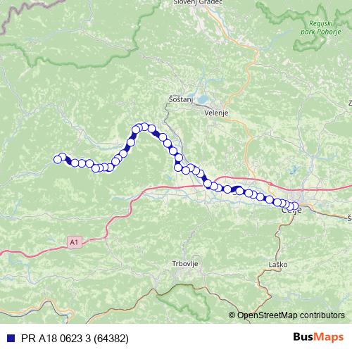 PR A18 0623 3 (64382) bus Line Map