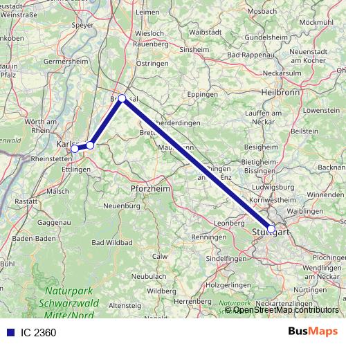 IC 2360 rail Line Map