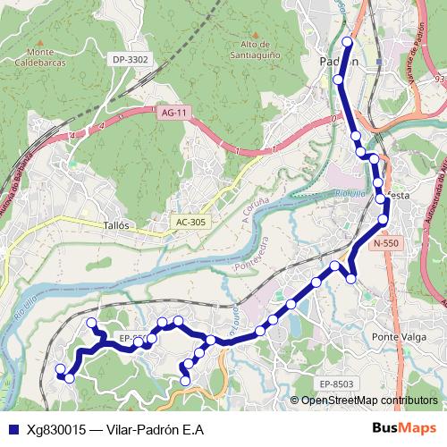 Xg830015 bus Line Map