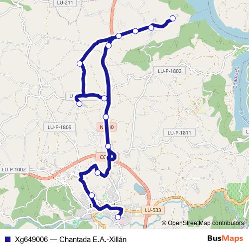 Xg649006 bus Line Map