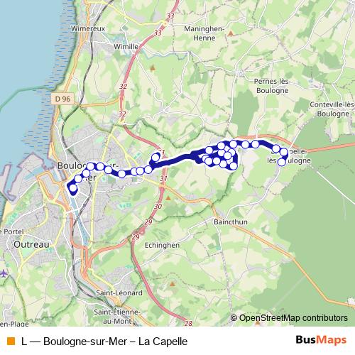 L bus Line Map