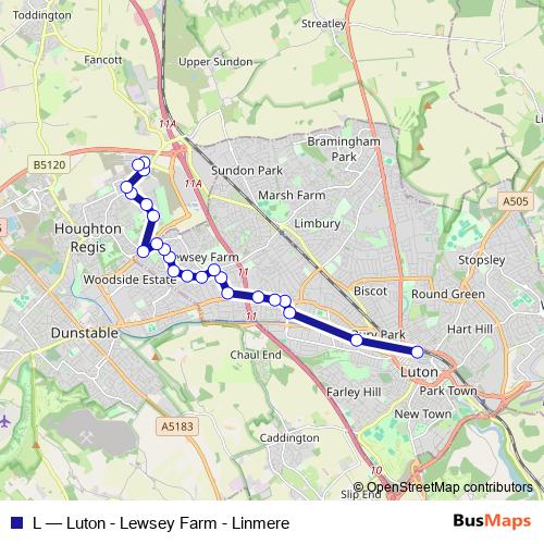 L bus Line Map