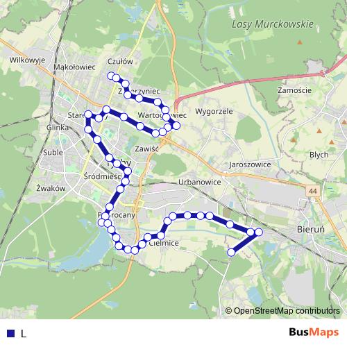 L bus Line Map