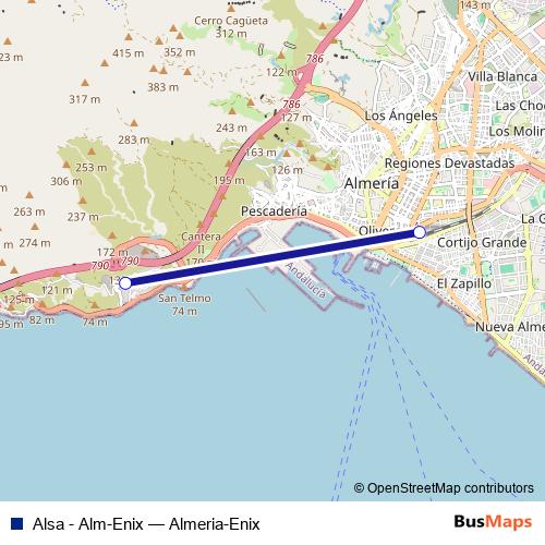 Alsa - Alm-Enix bus Line Map