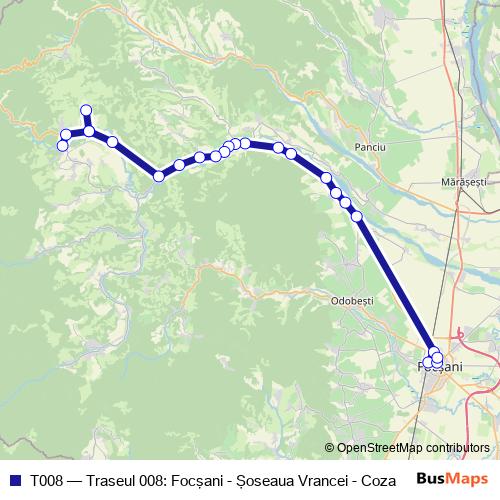 T008 bus Line Map