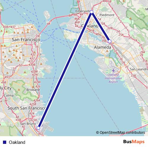 Oakland bus Line Map