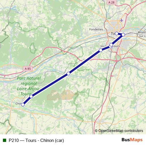 P210 bus Line Map