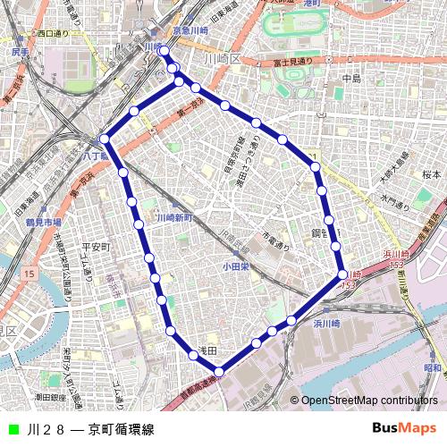 川２８ bus Line Map