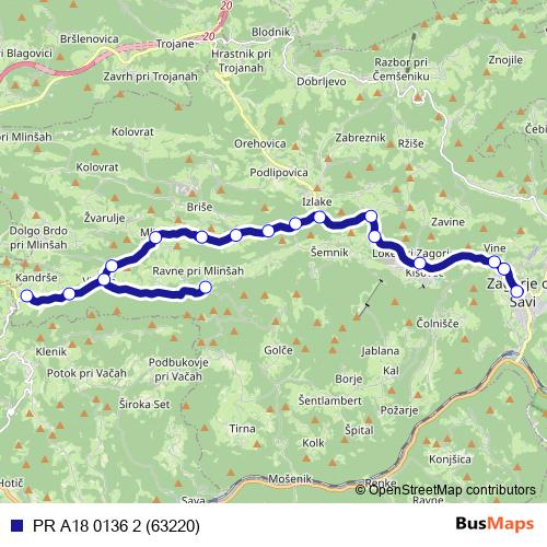 PR A18 0136 2 (63220) bus Line Map