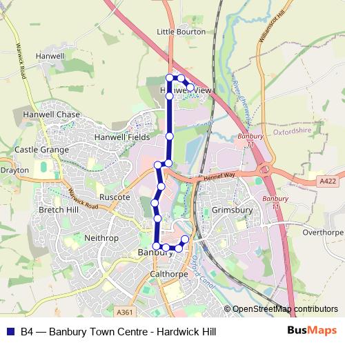 B4 bus Line Map