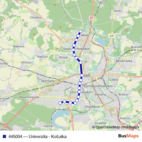 445004 tram Line Map