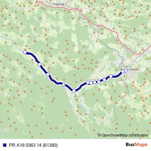 PR A18 0363 14 (61380) bus Line Map