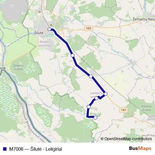 M7006 bus Line Map
