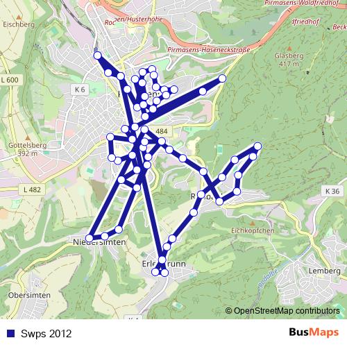 Swps 2012 bus Line Map