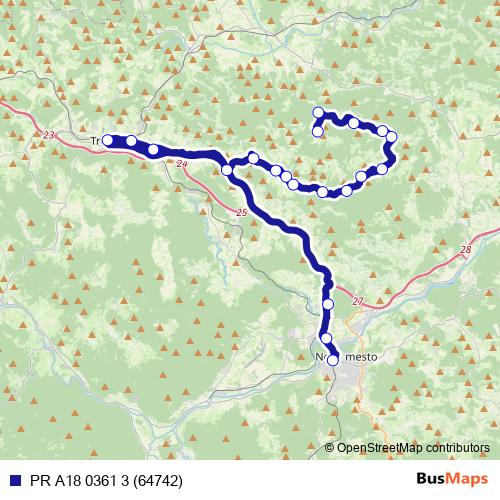 PR A18 0361 3 (64742) bus Line Map