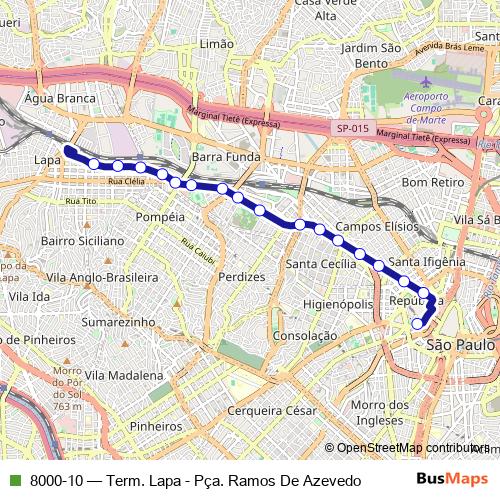8000-10 bus Line Map