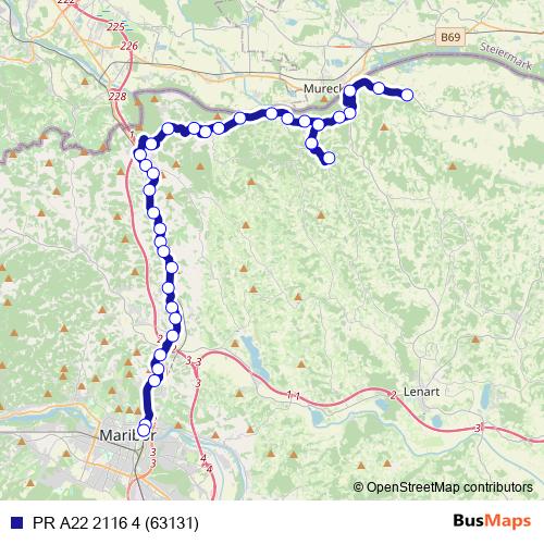 PR A22 2116 4 (63131) bus Line Map