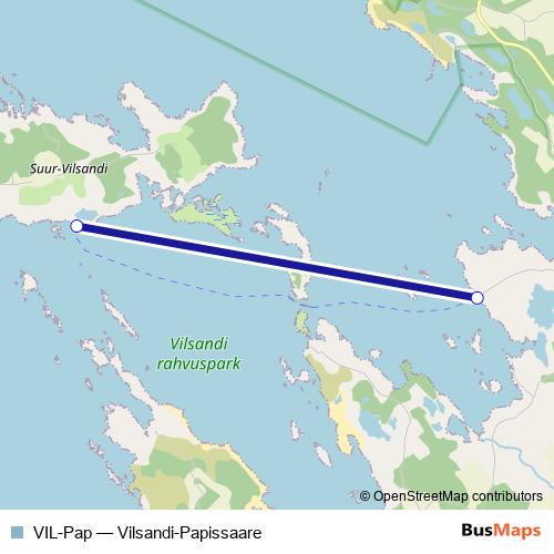 VIL-Pap ferry Line Map