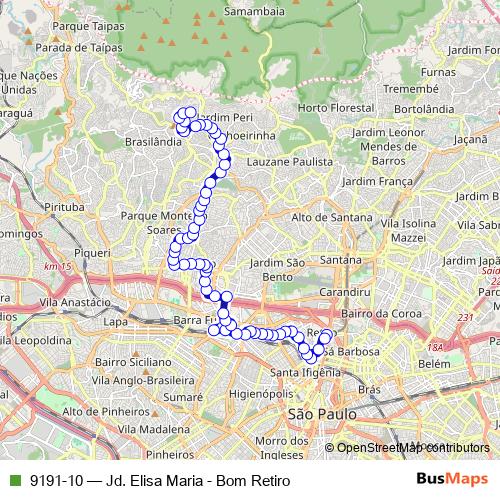 9191-10 bus Line Map