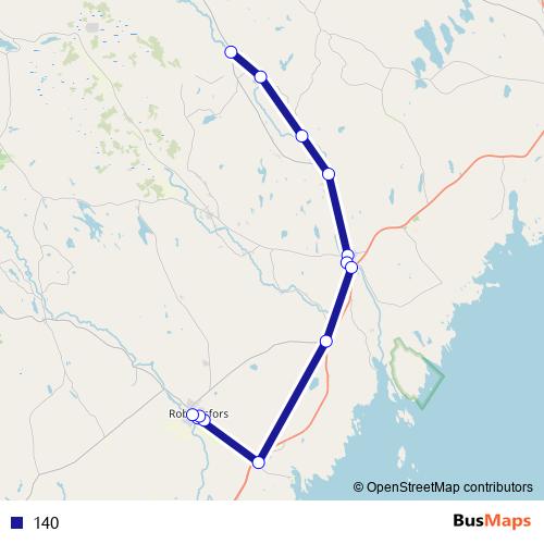 140 bus Line Map
