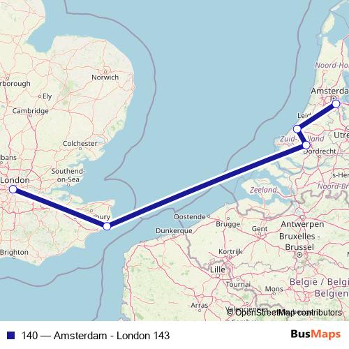 140 bus Line Map
