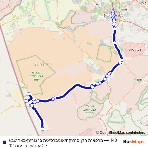 140 bus Line Map
