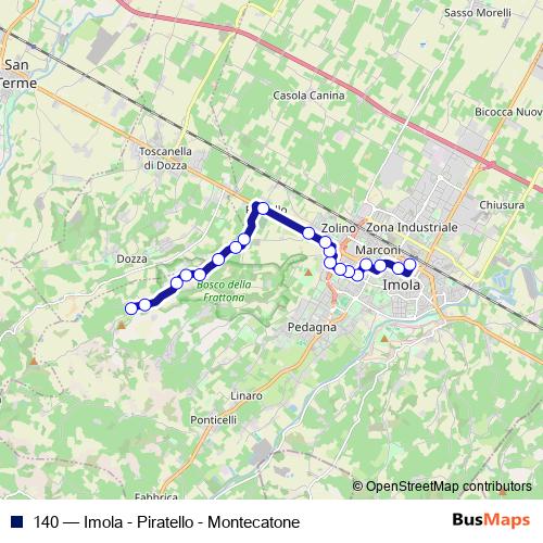 140 bus Line Map