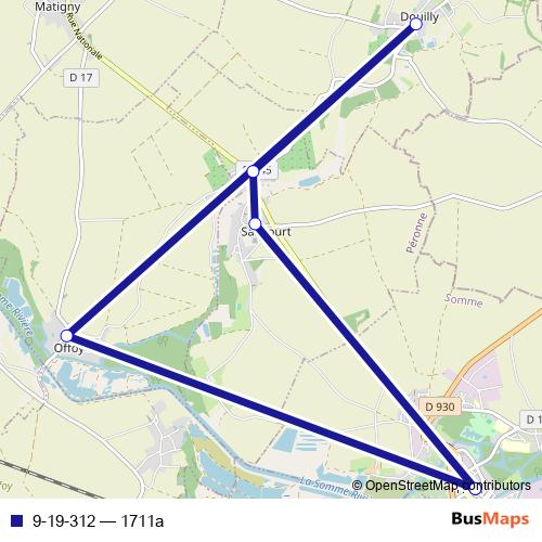 9-19-312 bus Line Map