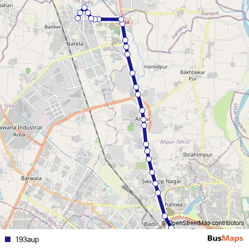 193aup bus Line Map
