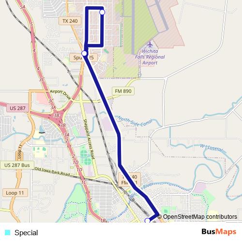 Special bus Line Map