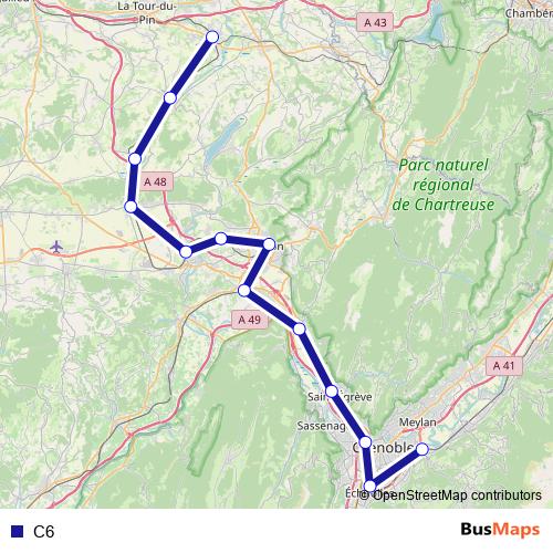C6 rail Line Map
