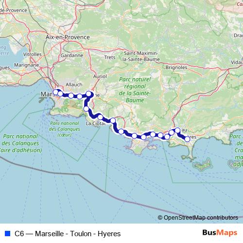 C6 rail Line Map
