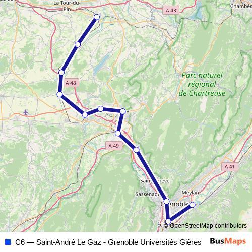 C6 rail Line Map