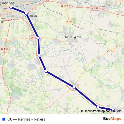 C6 rail Line Map