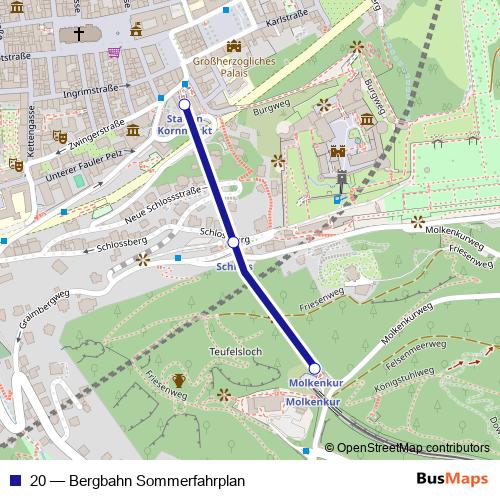 20 funicular Line Map