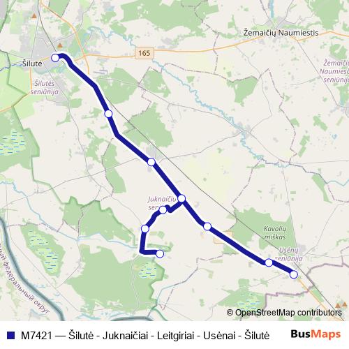 M7421 bus Line Map
