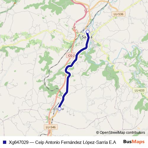 Xg647029 bus Line Map