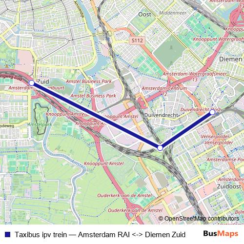 Taxibus ipv trein bus Line Map